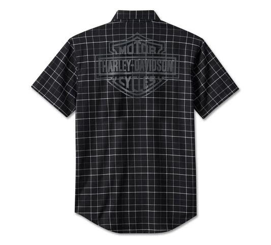Harley-Davidson Bar & Shield Short Sleeve Shirt - Black Check