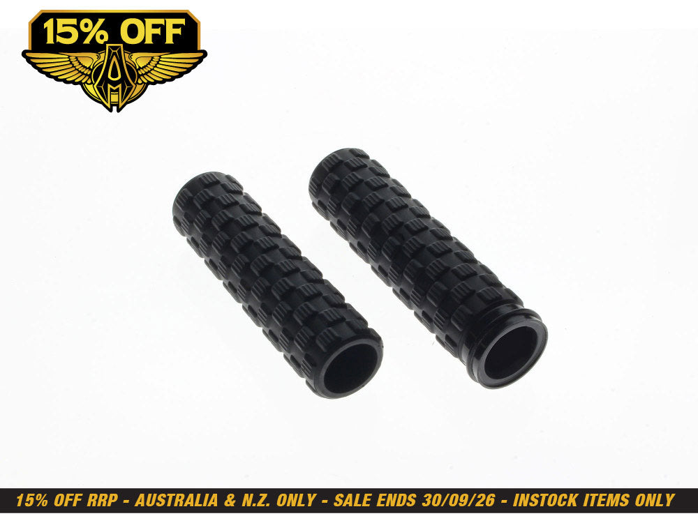 Air Trax Handgrips - Black. Fits Big Twin 2008-2024 with Throttle-by-Wire