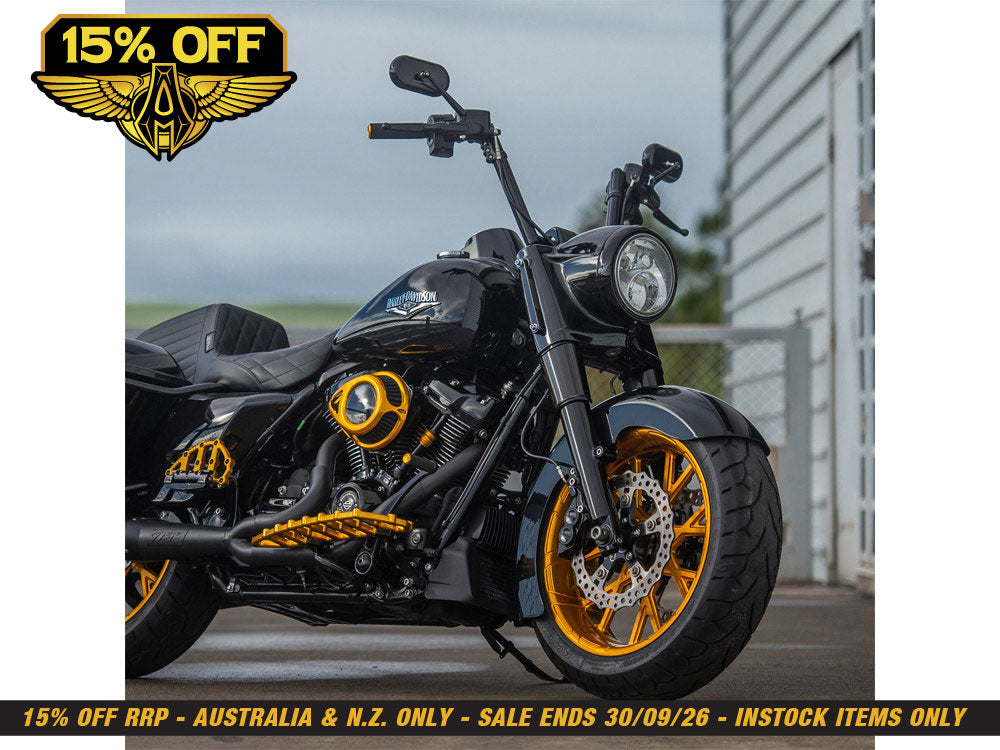 Smooth Fat Fork Boots - Black. Fits Touring 2014up.
