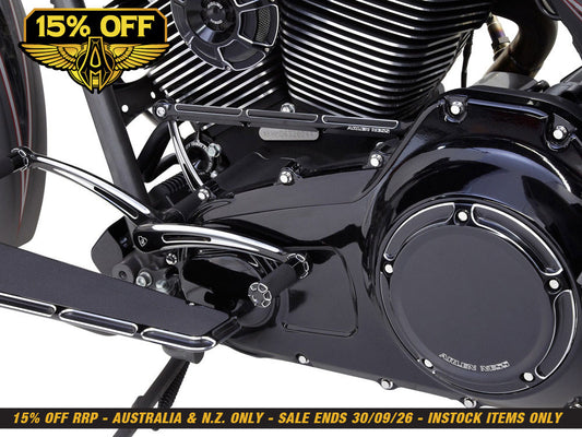 Beveled Shift Linkage Rod - Black. Fits Softail 1986up, Touring 1980up & Dyna Wide Glide 1993-2003
