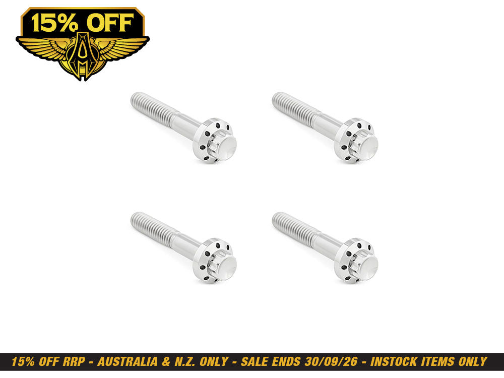 Titanium 12-Point Front Fender Mounting Hardware - Polished. Fits Touring 2009up