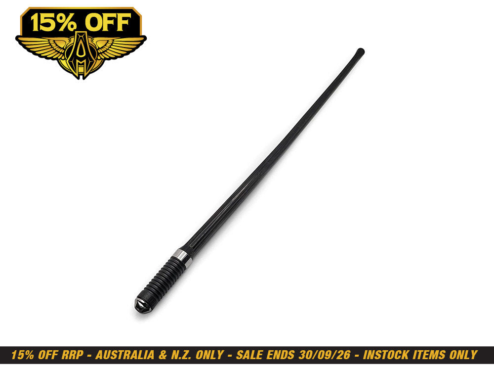 14in. Long Whip Antenna - Black. Fits Touring 1996up