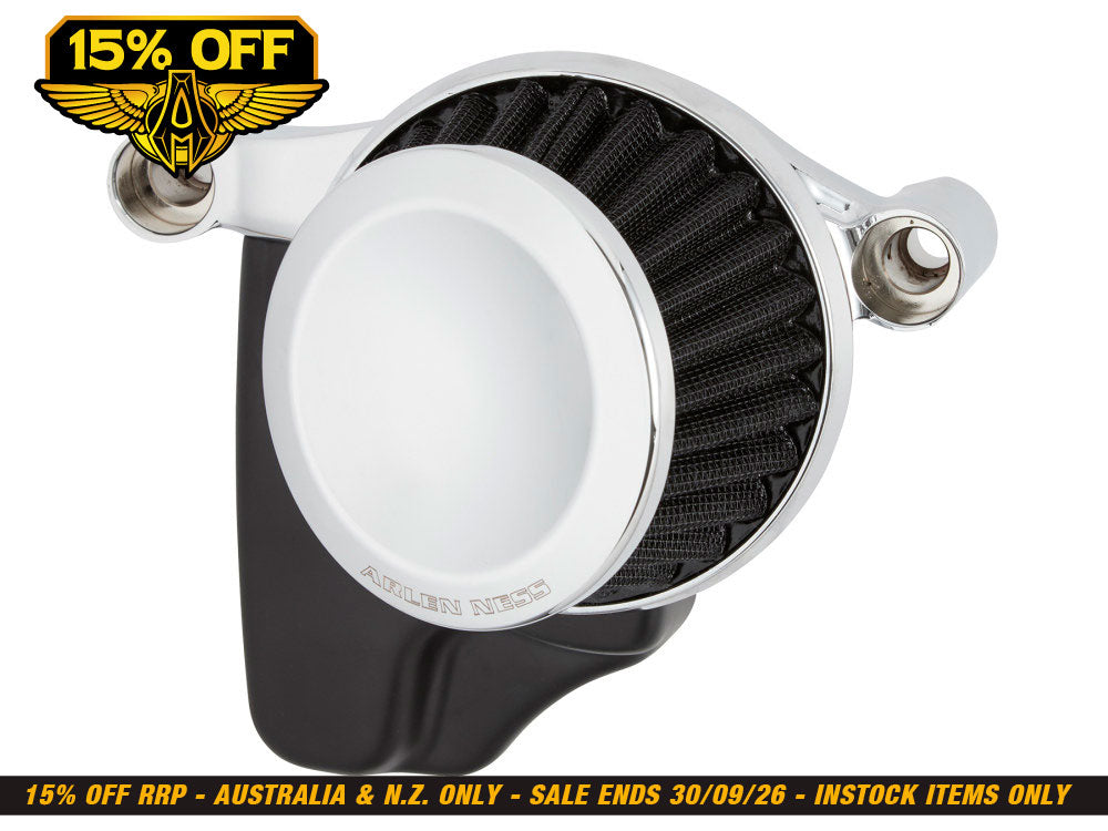 Mini 22° Air Cleaner Kit - Chrome. Fits Touring 2017-2024 & Softail 2018-2024