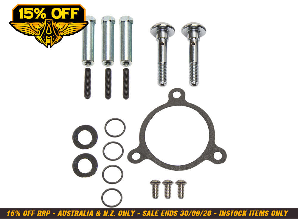 Stage 1 Big Sucker Hardware Kit. Fits Touring 2008-2016, Softail 2016-2017, CVO Softail 2011-2017 & Dyna Low Rider S 2016-2017 with Throttle-by-Wire