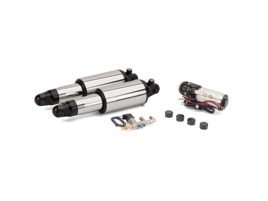 Adjustable Rear Air Shock Absorbers - Chrome. Fits Touring 2009up.