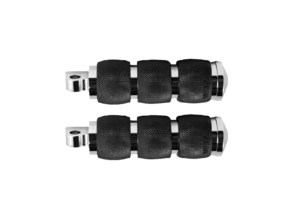 Air Cushion Footpegs - Chrome. Fits H-D.