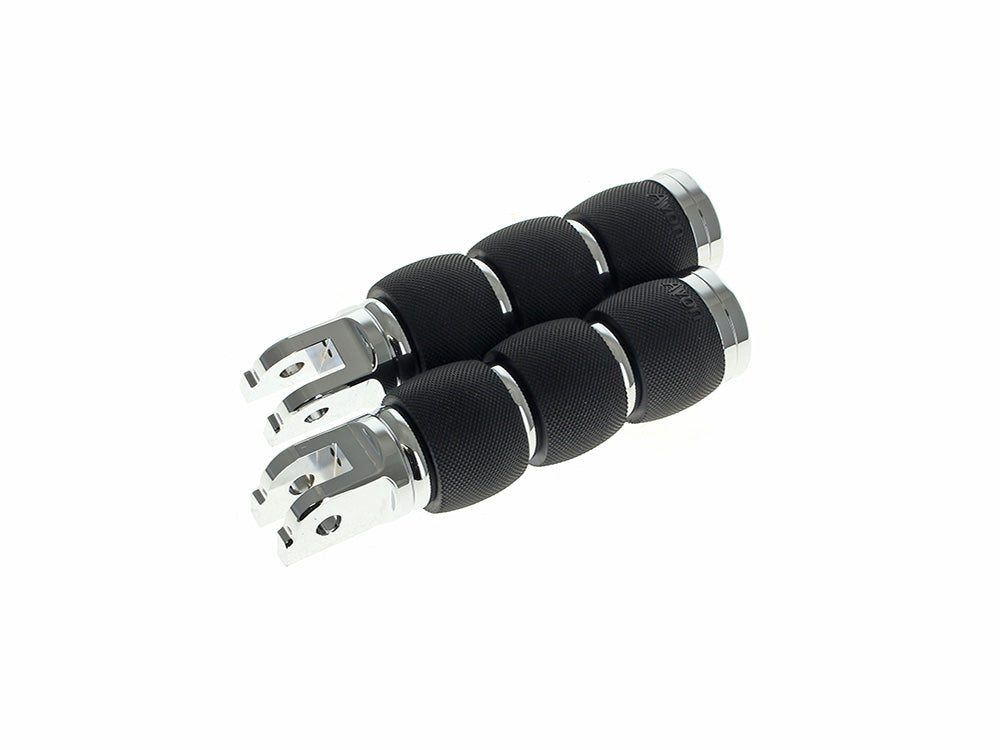 Air Cushion Footpegs - Chrome. Fits Softail 2018up Front Rider