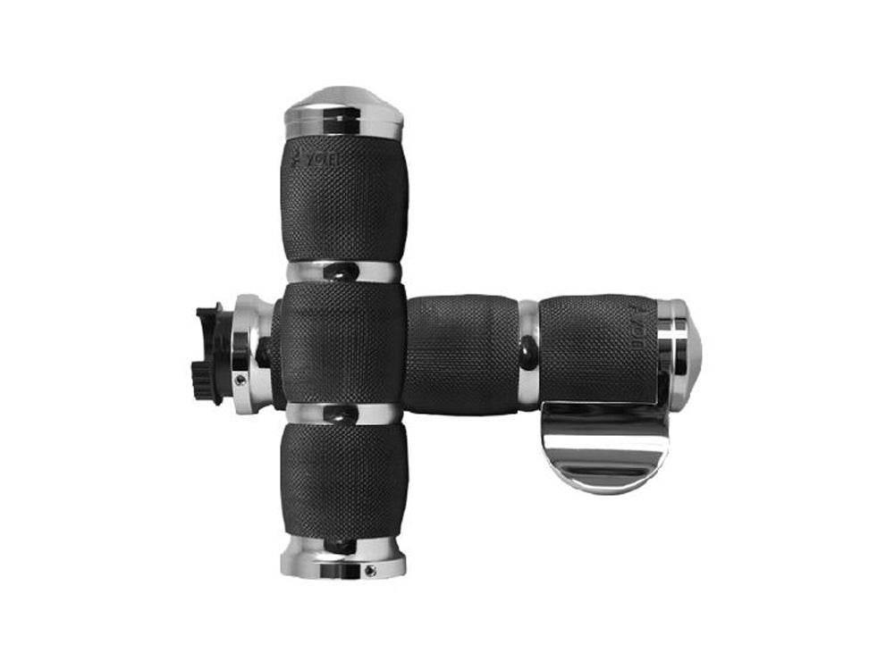 Air Cushion Handgrips - Chrome. Fits Various Metric Models.