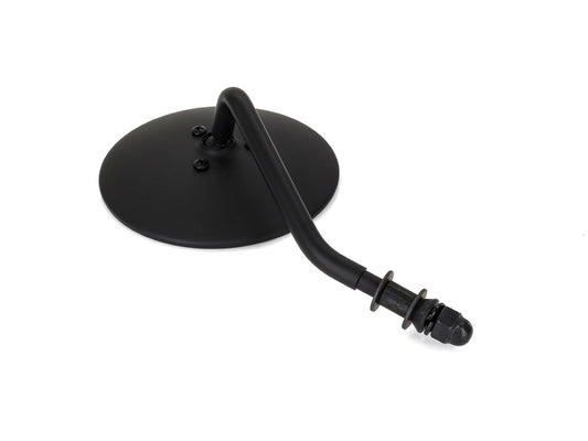 4in. Round Mirror with Short Stem - Black. Fits Left.