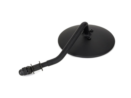 4in. Round Mirror with Short Stem - Black. Fits Right.