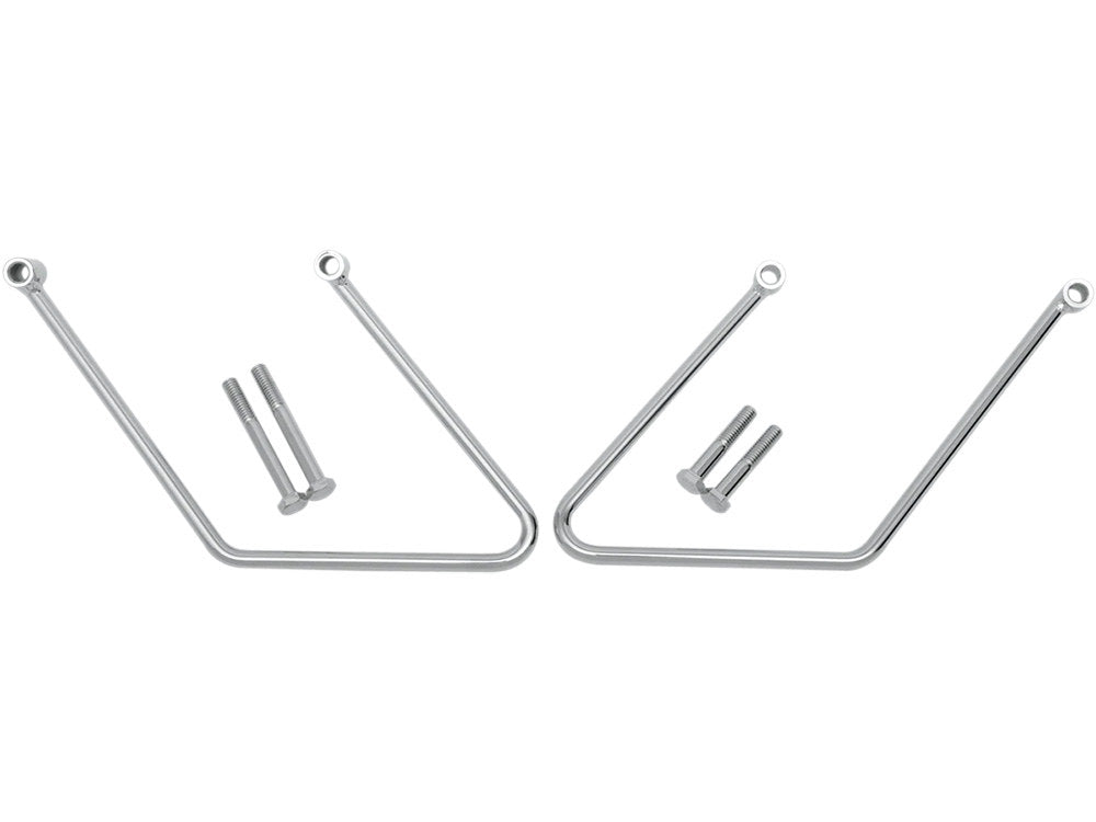 Saddlebag Supports - Chrome. Fits Softail 2000-2017 non 200 Tyre Models