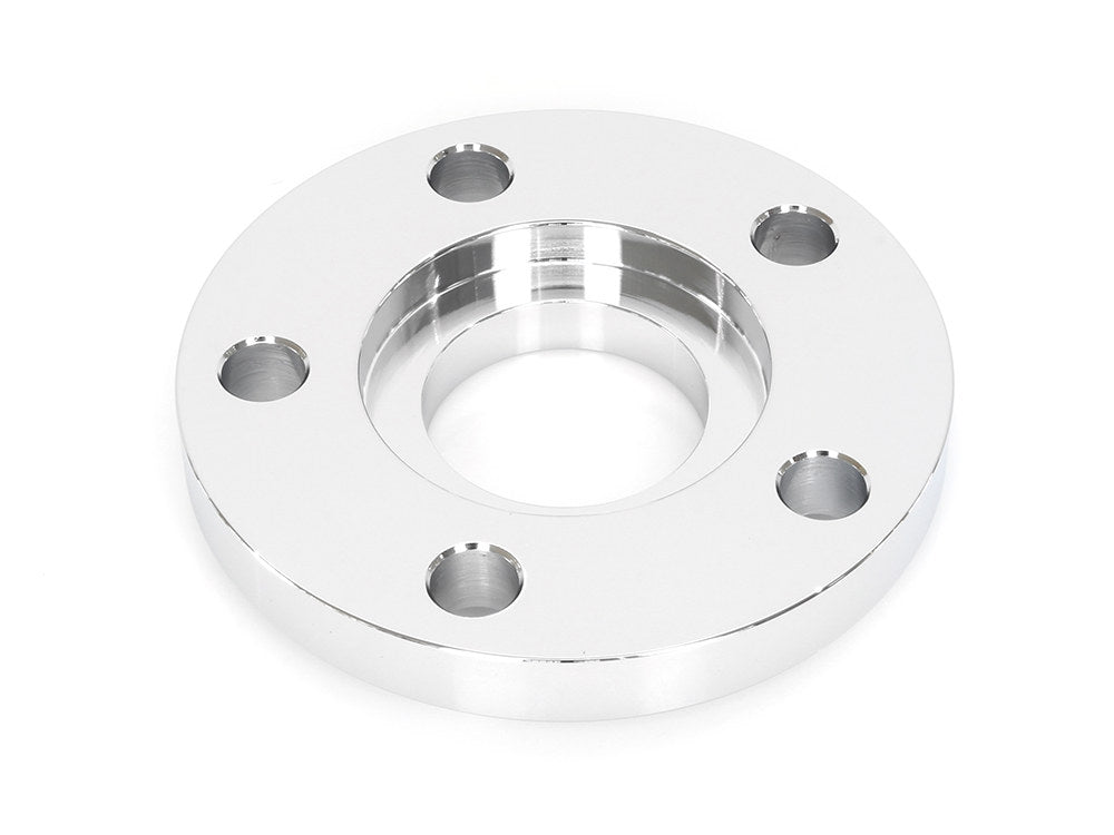 1/2in. Pulley Spacer with Lip. Fits H-D 2000up Wheels. Chrome.
