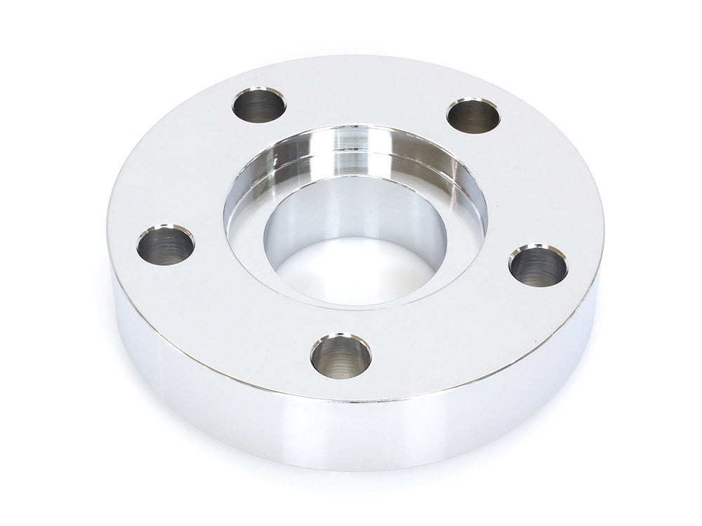 7/8in. Pulley Spacer with Lip. Fits H-D 2000up Wheels. Chrome.