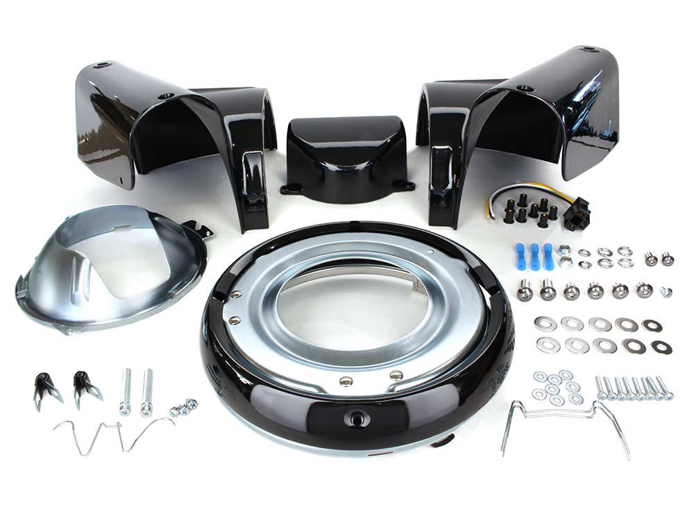 Freight Train Nacelle - Gloss Black. Fits FL Softail 1986-2017.