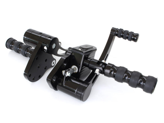Standard Length Forward Controls - Black. Fits Softail 1984-1999 & 4Spd Big Twins 1936-1986
