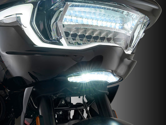 GOAT-E LED Driving Light Bar - Black. Fits CVO Road Glide 2023up & Road Glide 2024up