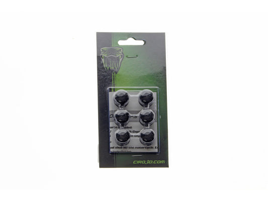 Diamond Cut Bolt Covers - Black. Fits Socket Head Bolt with 5/16in. Thread. Pack of 6