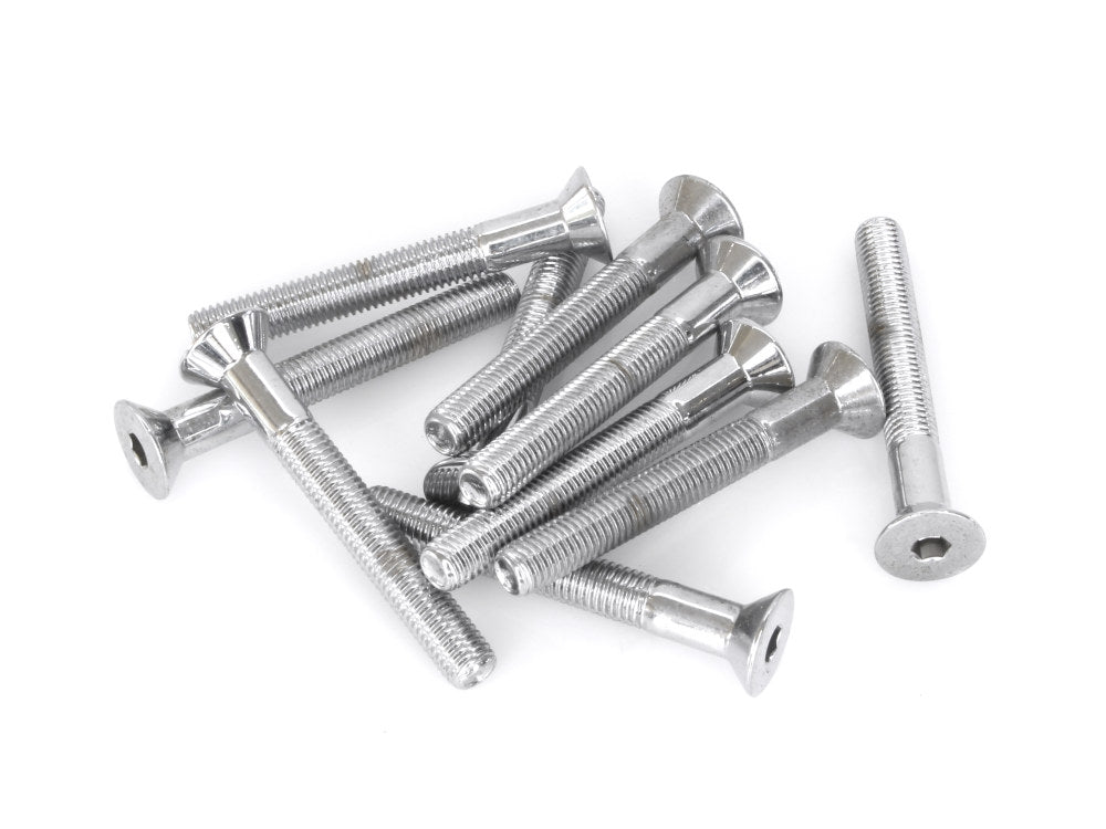1/4-28 x 2in. UNF Flat Head Allen Bolt - Chrome. Pack 10.