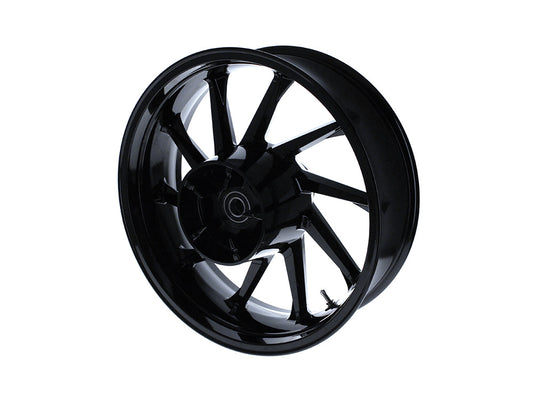 18in. x 5.50in. wide Hurricane 3D Wheel with Rear Hub - Gloss Black. Fits Touring 2009up with ABS