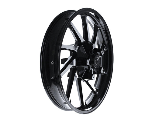 21in. x 3.50in. wide Hurricane 3D Wheel with Front Hub - Black Cut. Fits Touring 2008up with ABS