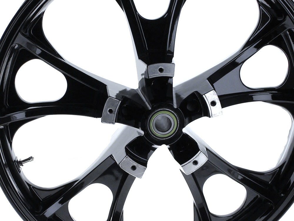 21in. x 3.50in. wide Largo 3D Wheel with Front Hub - Gloss Black. Fits Touring 2008up with ABS
