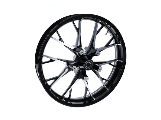 21in. x 3.50in. wide Marlin 3D Wheel with Front Hub - Black Cut. Fits Touring 2008up with ABS