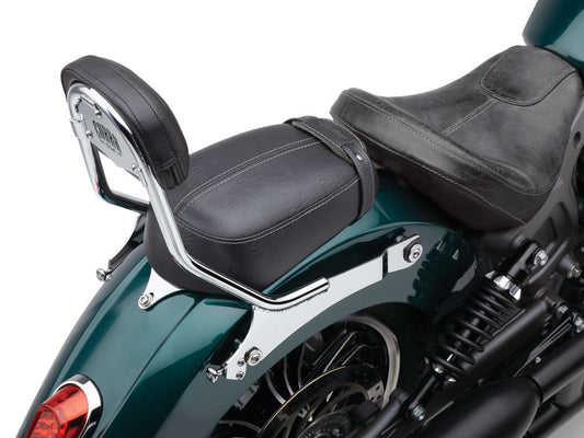 Quick Detachable Sissy Bar Kit - Chrome. Fits Scout 2015up with Solo Seat & Seperate Pillion Pad.