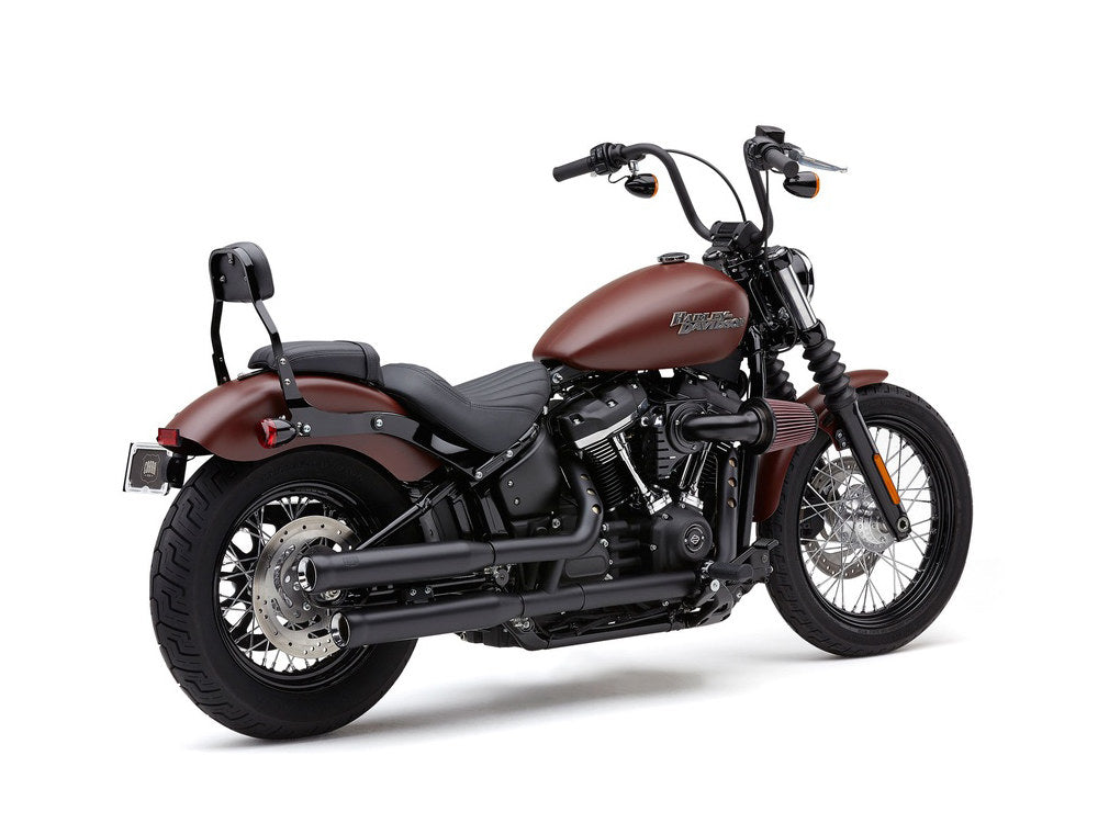 3in. Neighbour Hater Slip-On Mufflers - Black. Fits Softail Slim, Street Bob, Standard & Low Rider Models 2018-2024 & Breakout & Fat Boy 2018up