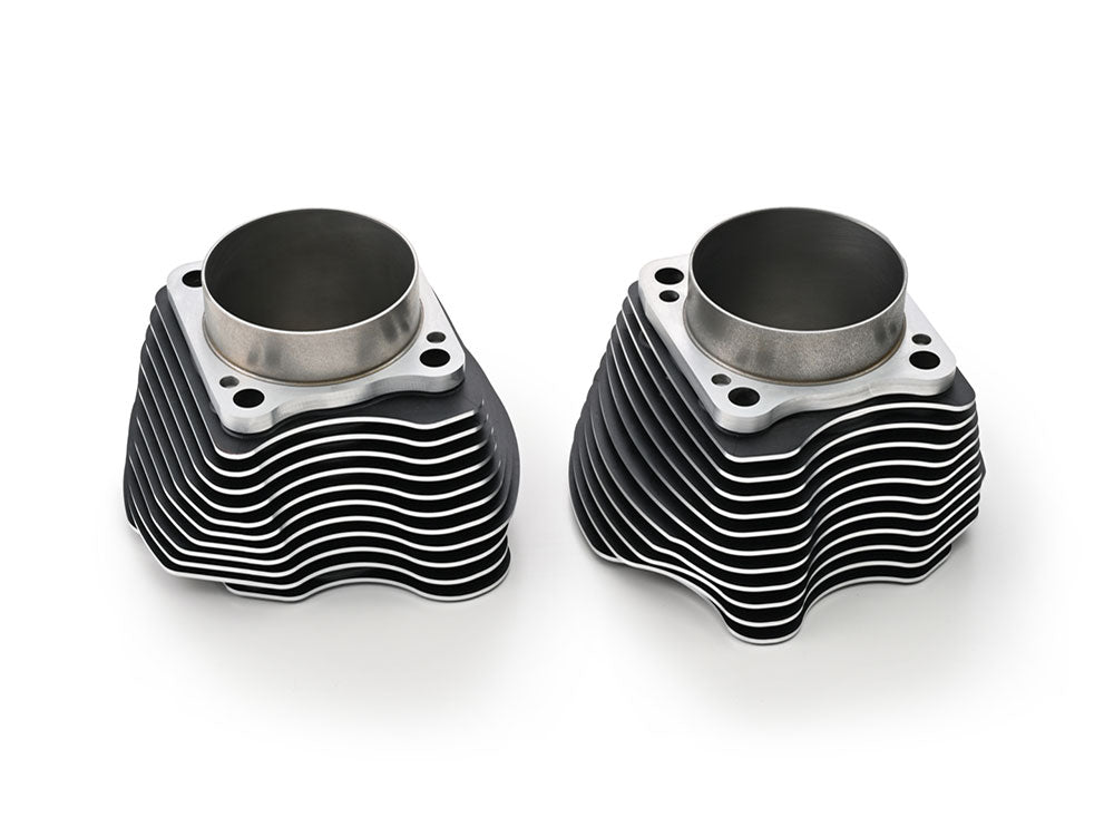 4.250in. Bore Cylinder Set - Black with Highlighted Fins. Fits Milwaukee-Eight 2017up