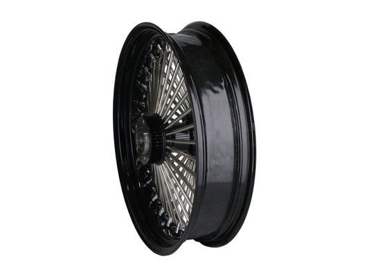 18in. x 4.25in. Mammoth Fat Spoke Rear Wheel - Gloss Black & Chrome. Fits Dyna 2012-2017 & Sportster 2014-2021.