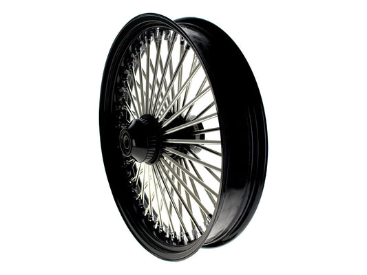 21in. x 3.5in. Mammoth Fat Spoke Front Wheel - Gloss Black & Chrome. Fits Fatboy 2018up