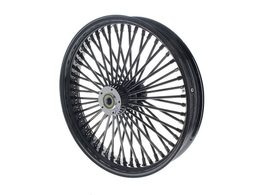 21in. x 3.5in. Mammoth Fat Spoke Front Wheel - Gloss Black. Fits Dual Disc Dyna Fat Bob 2012-2017 & CVO Pro Street Breakout 2016-2017
