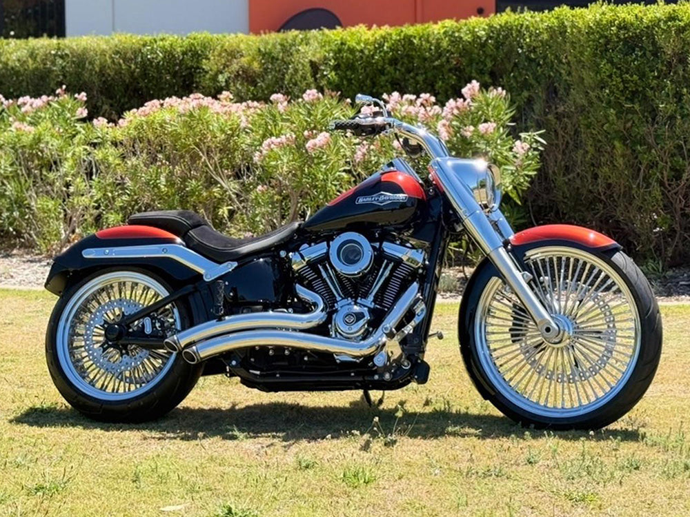 23in. x 3.5in. Mammoth Fat Spoke Front Wheel - Chrome. Fits Fatboy 2018up