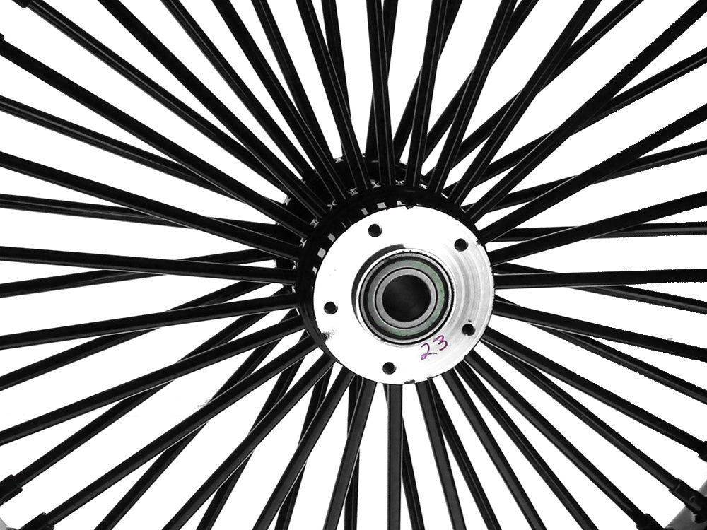 23in. x 3.5in. Mammoth Fat Spoke Front Wheel - Gloss Black. Fits Softail Breakout 2013up.