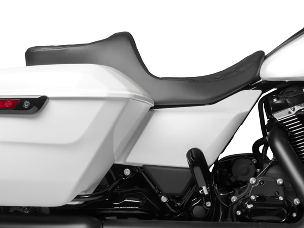 Predator 3, 2up Dual Seat with Black Double Diamond Lattice Stitch. Fits CVO Touring 2023up, Street Glide & Road Glide 2024up, Touring 2025up