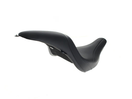 Predator Dual Seat - Smooth Solar Leather Black. Fits Softail Breakout 2013-2017