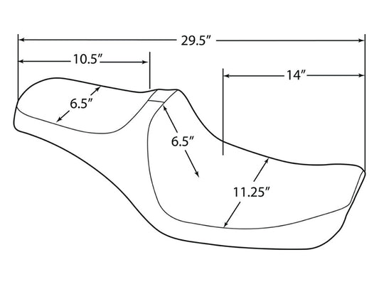 Predator 3 Dual Seat with Black Double Diamond Lattice Stitch. Fits Dyna 1996-2003