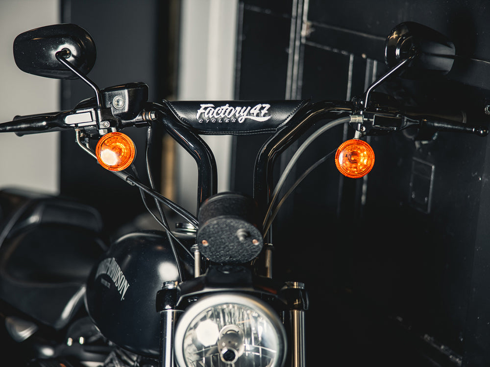 12in. x 1-1/4in. MX47 Straight T-Bar Handlebar - Gloss Black.