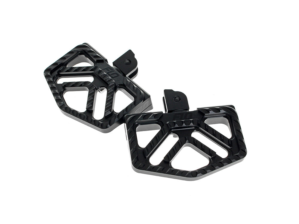 Savage Series Mini Floorboards - Black. Fits Softail 2018up Front Rider