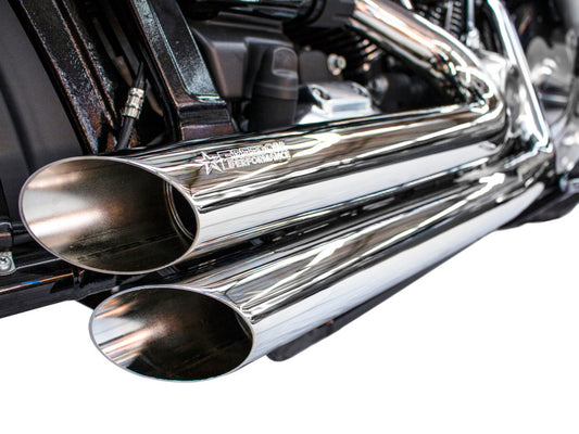 Amendment Exhaust - Chrome. Fits Softail 2018up.