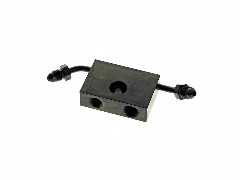 ABS Front Brake Line Adapter - Black. Fits Sportster 2014-2021 with Single Disc