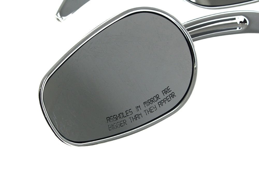 'Asshole' Mirrors with Arrowhead Design - Chrome