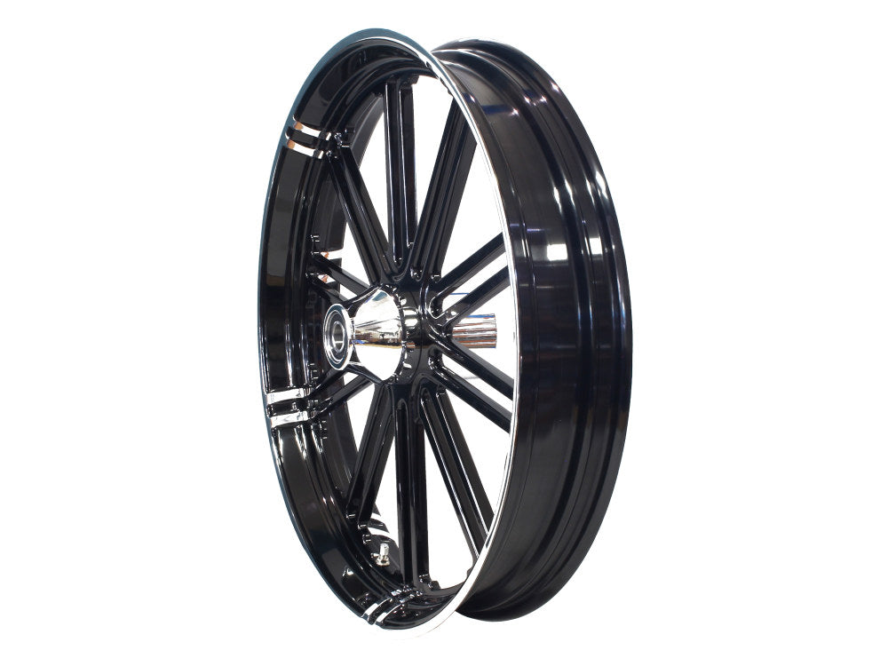 26in. x 3.75in. BKO/Breakout Replica Wheel - Black Anodize, Polished Rim Edge, Chrome Hub Kit. Fits Breakout 2013up.