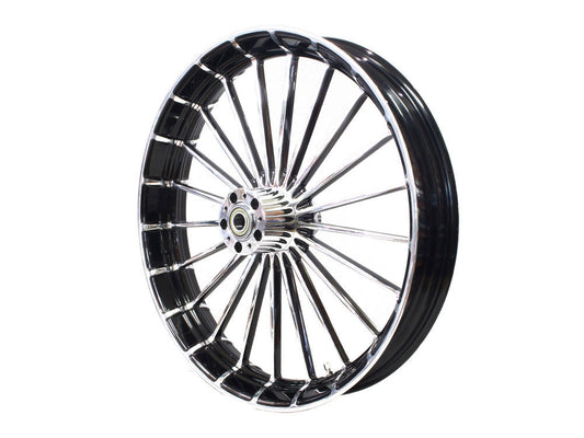 26in. x 3.75in. Ranger/Turbine Replica Wheel - Black Anodize, Polished Rim & Spoke Edge, Chrome Hub Kit. Fits Breakout 2013up.