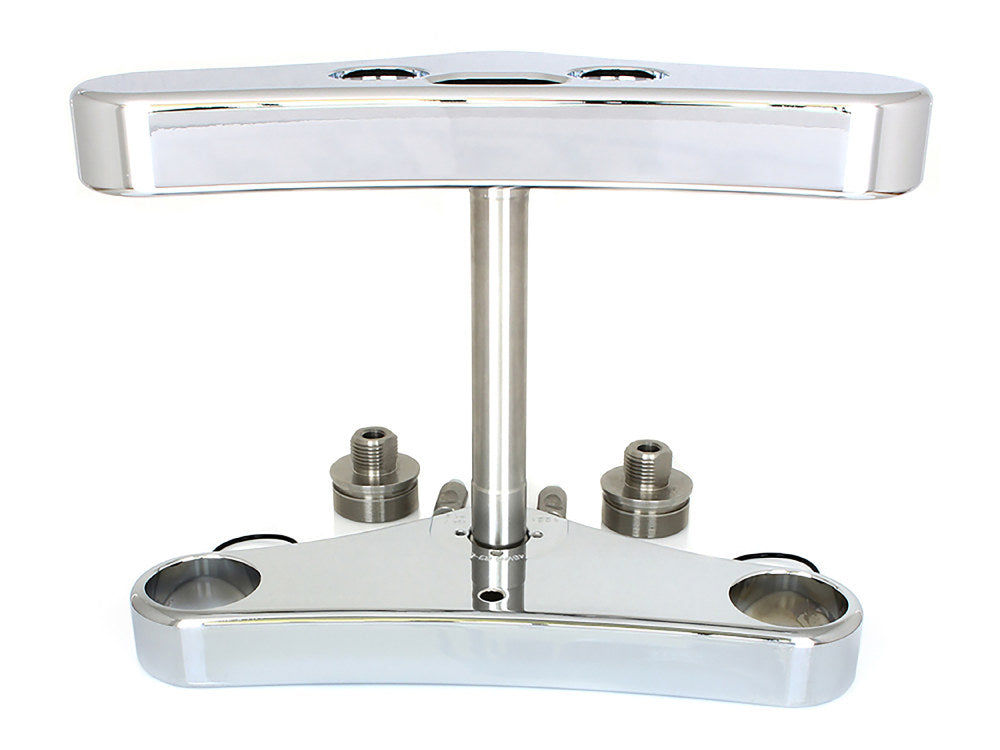 5 Degree Raked Wide Glide Triple Tree Kit - Chrome. Fits Breakout 2013-2017 with 23in. Wheel Conversion.