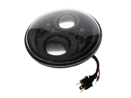7in. LED HeadLight Insert with Parker - Black. Fits Most H-D, Indian Chief Classic & Dark Horse Models with 7in. Headlight.