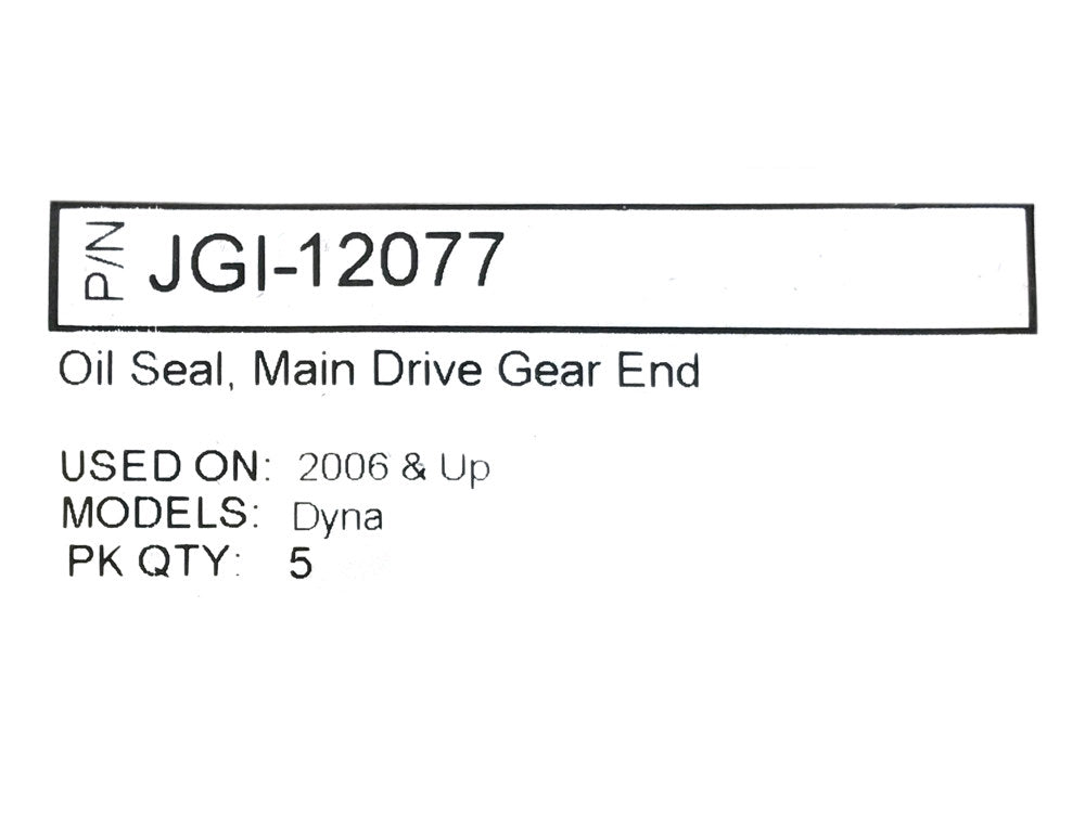 Main Drive Gear End Seal - Pack of 5. Fits 6Spd Big Twin 2006up.