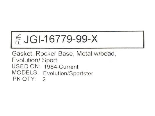 Rocker Cover Base Gaskets. Fits Big Twin 1984-1999 & Sportster 1986-2021.