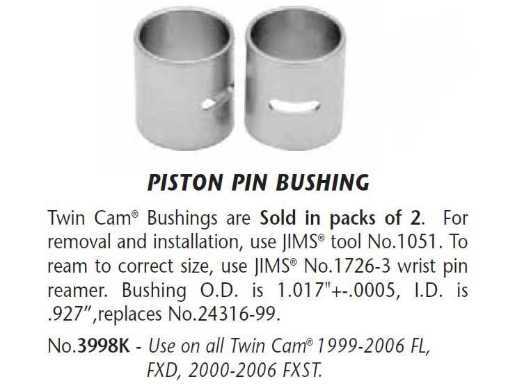 Wrist Pin Bushing. Fits Twin Cam 1999-2017