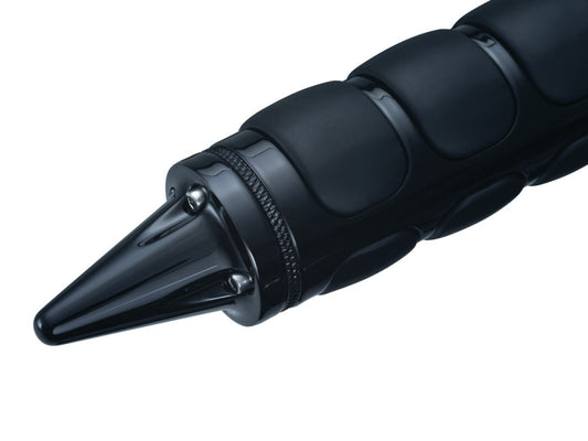 Stiletto End Caps - Black. Fits all Kuryakyn ISO-Grips, ISO-Flame Grips, Braided Grips, Spear Grips & Kinetic Grips.